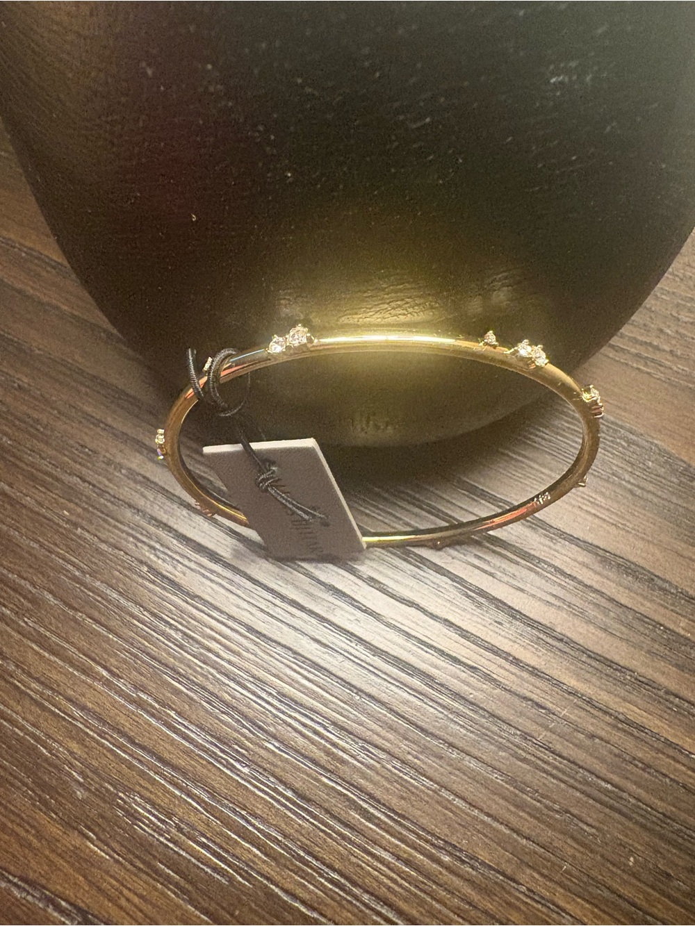 NEW Alexis Bittar Gold Crystal Accent Bangle Bracelet